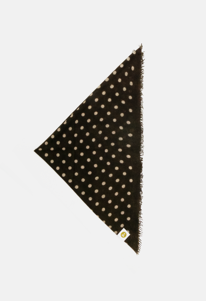 Bandana Polka Dot Canteen/Greige XL mit Fransen