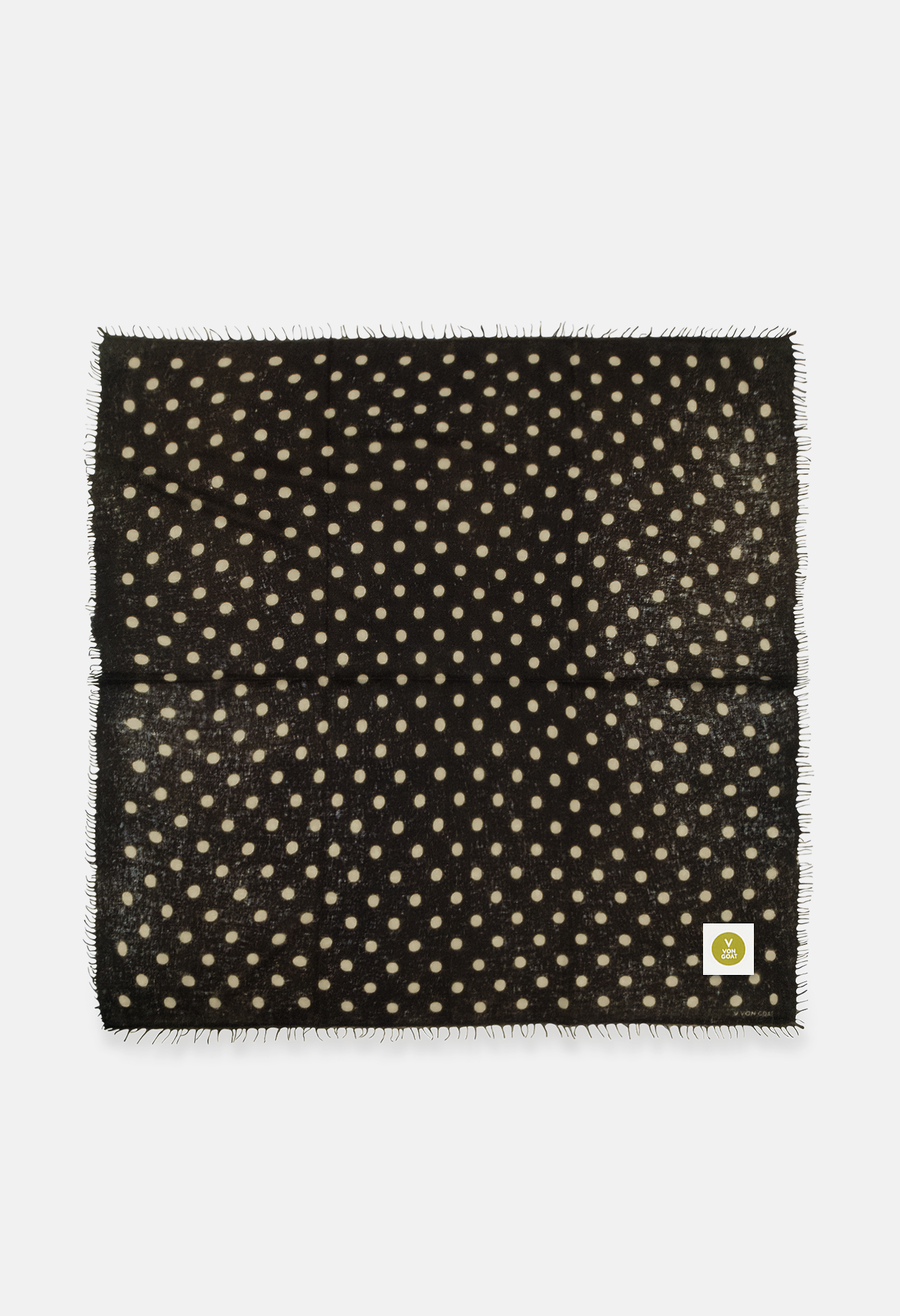 Bandana Polka Dot Canteen/Greige XL mit Fransen