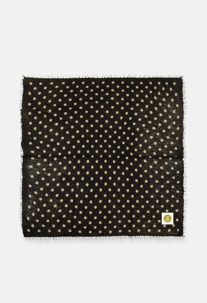 Bandana Polka Dot Canteen/Greige XL mit Fransen