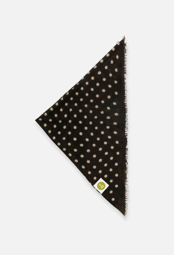 Bandana Polka Dot Canteen/Greige XL mit Fransen