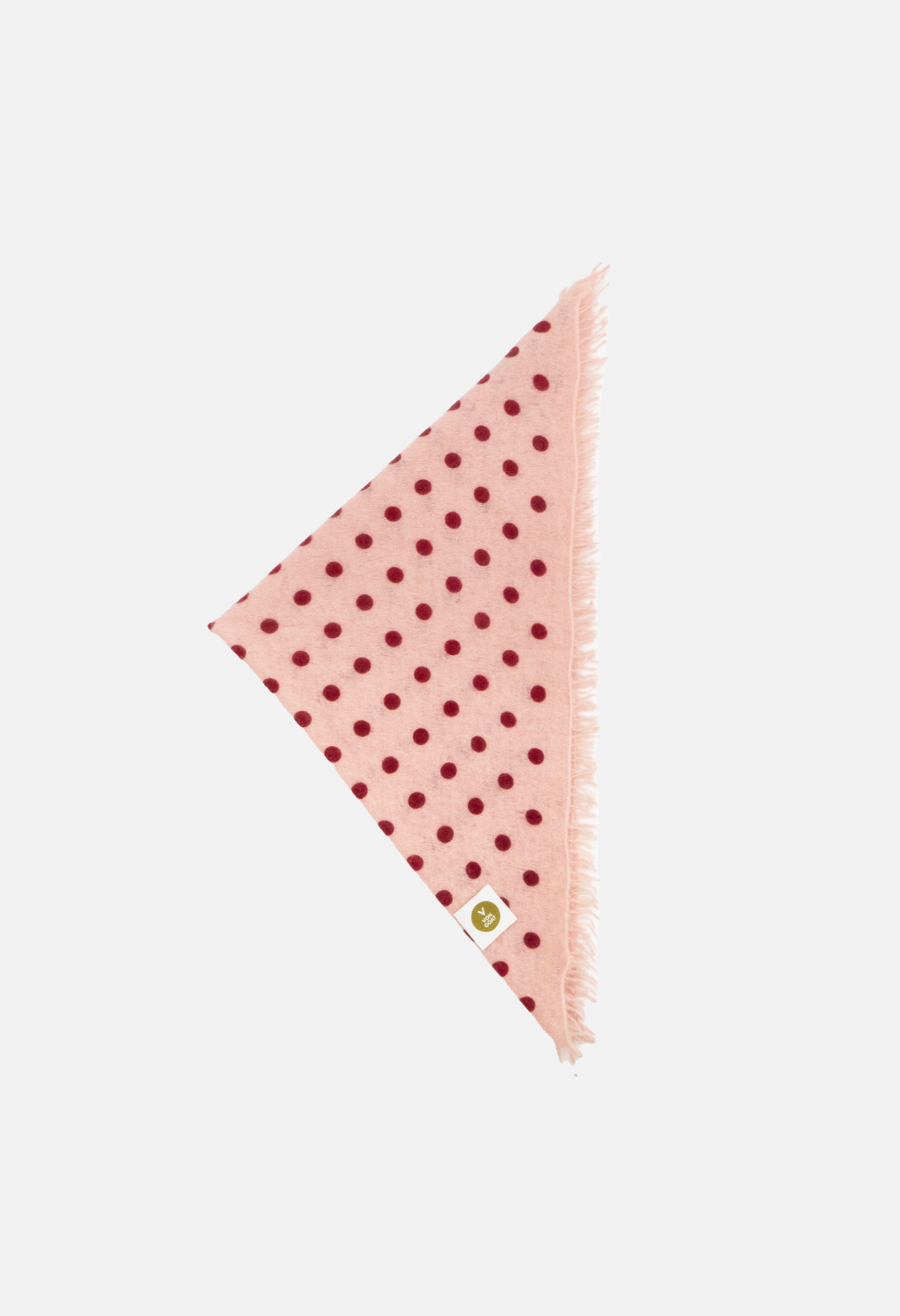 Bandana Polka Dot Rose/Rhythmic Red with Fringes