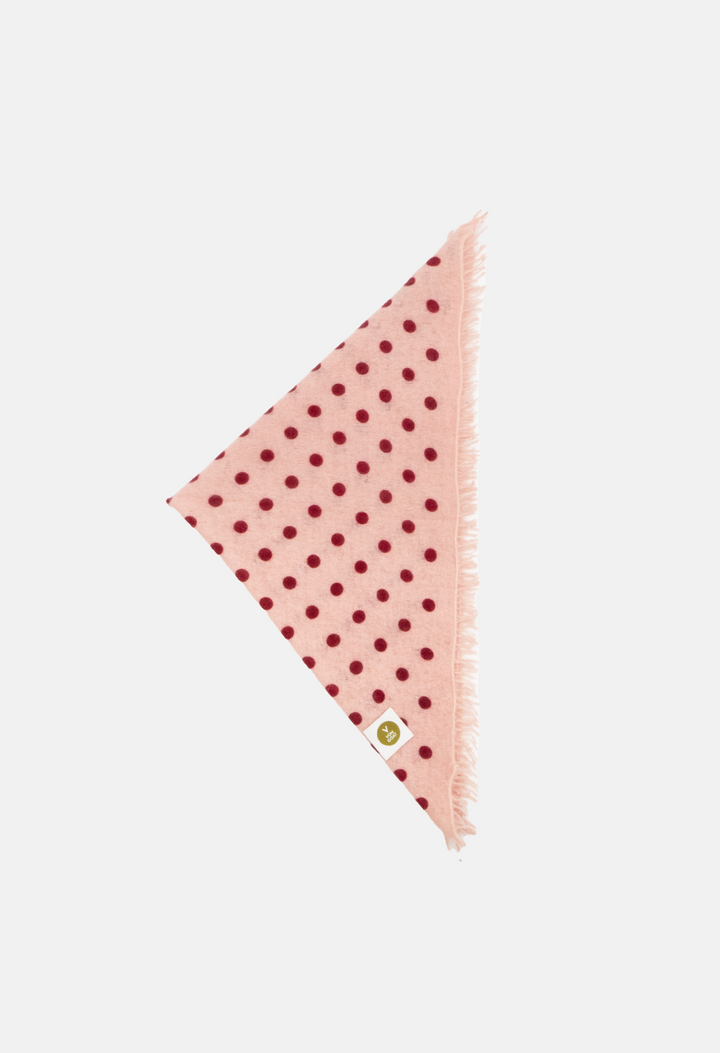 Bandana Polka Dot Rose/Rhythmic Red mit Fransen