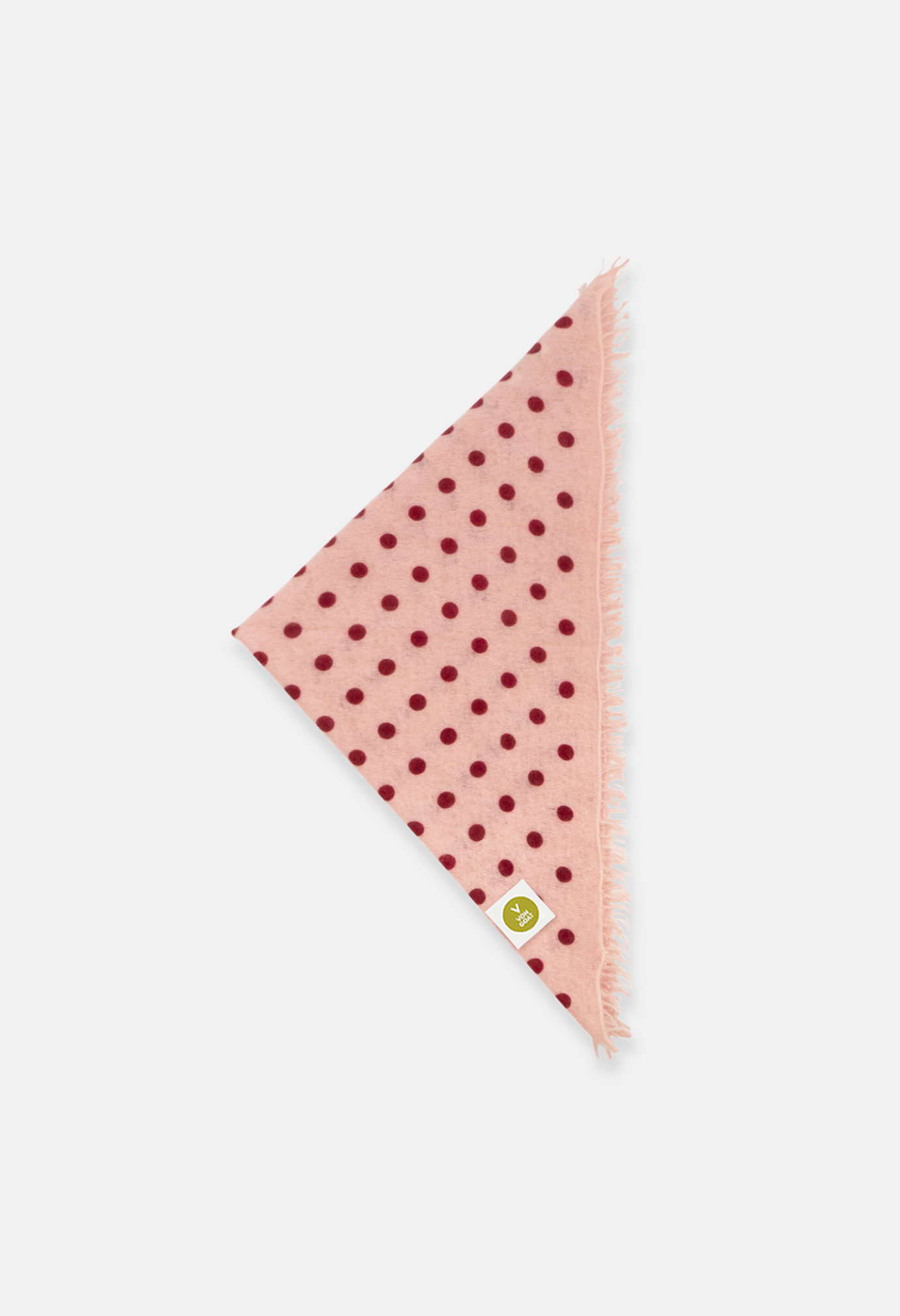 Bandana Polka Dot Rose/Rhythmic Red mit Fransen