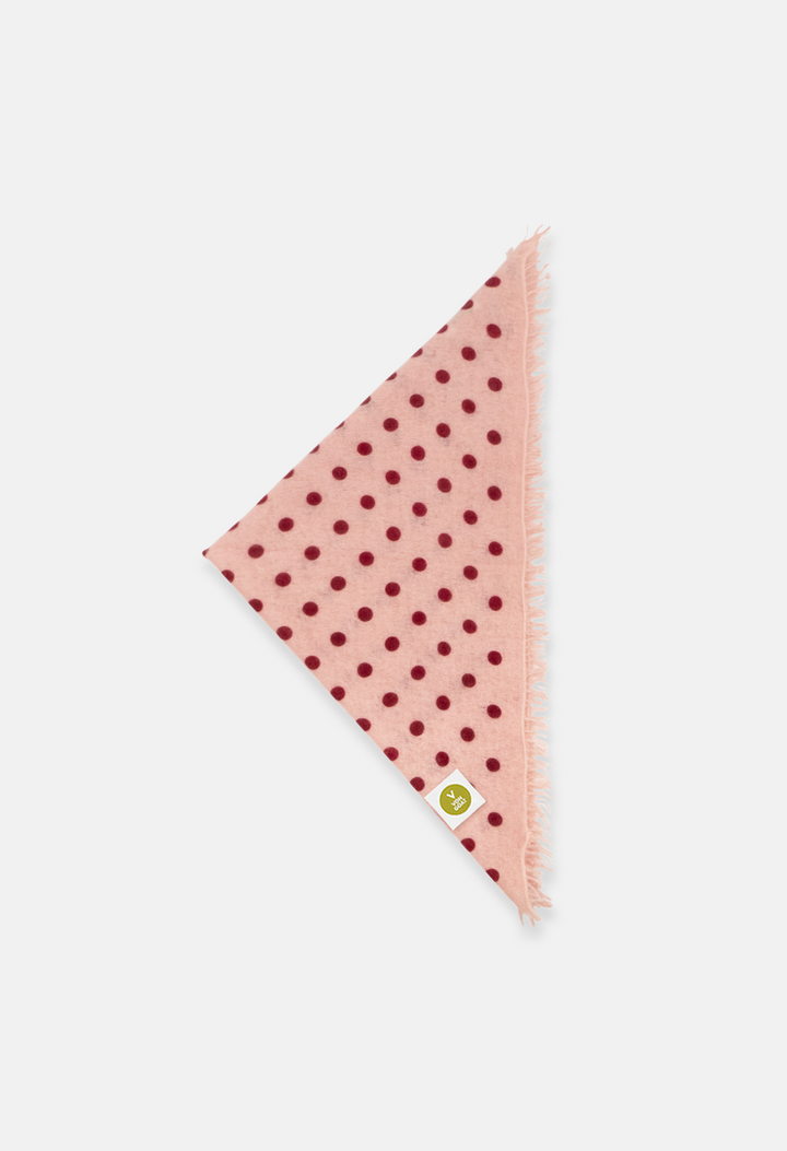 Bandana Polka Dot Rose/Rhythmic Red mit Fransen