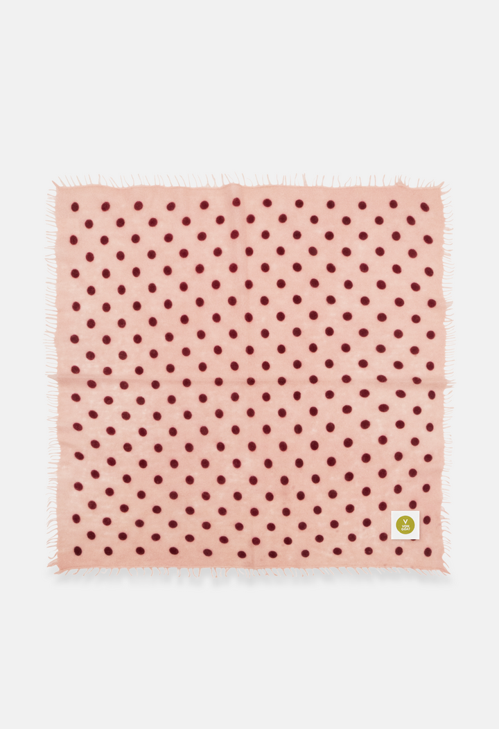 Bandana Polka Dot Rose/Rhythmic Red mit Fransen