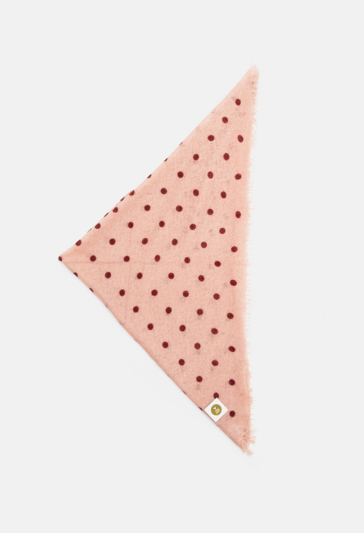 Bandana Polka Dot Rose/Rhythmic Red XL mit Fransen