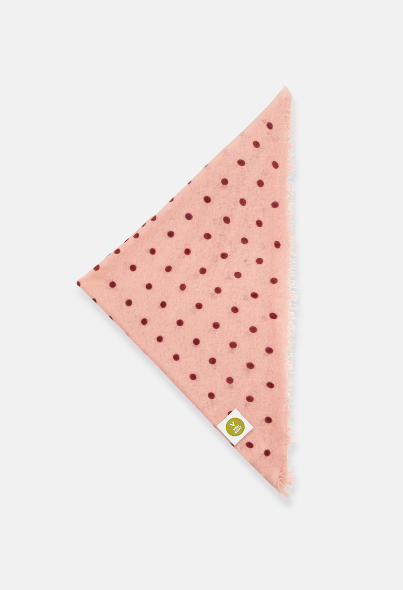 Bandana Polka Dot Rose/Rhythmic Red XL mit Fransen