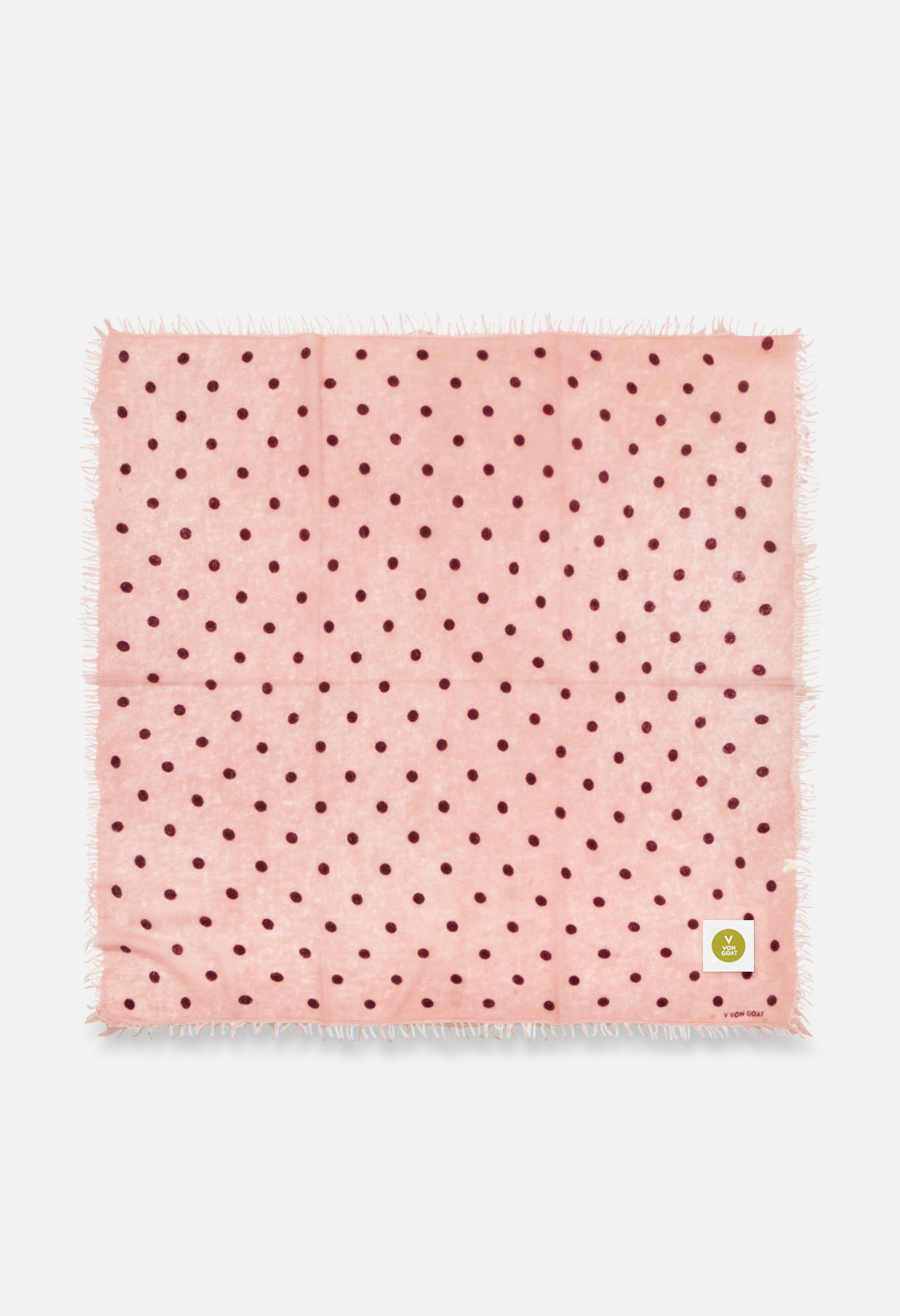 Bandana Polka Dot Rose/Rhythmic Red XL mit Fransen