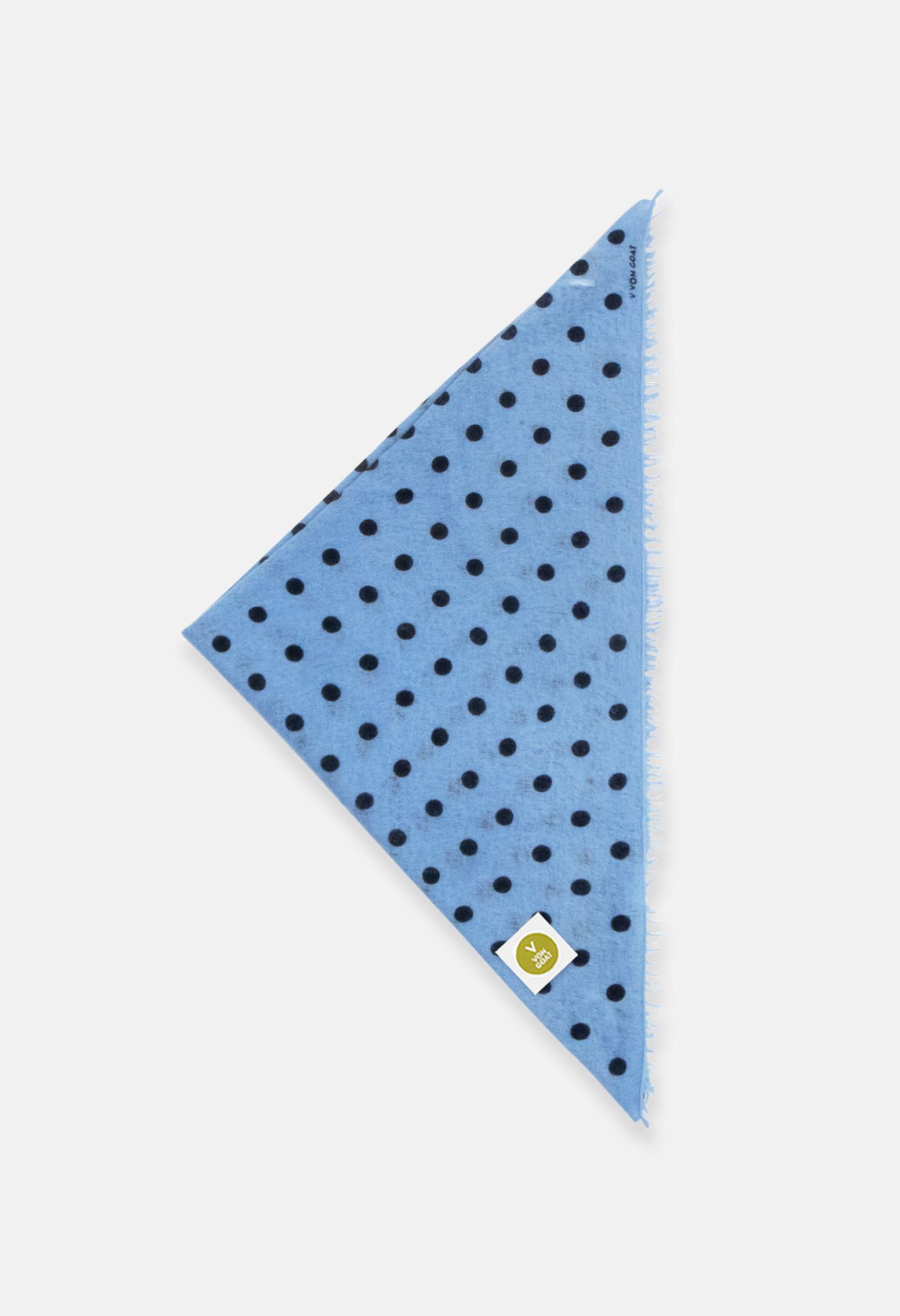 Bandana Polka Dot Blue Bell/Dark Navy XL mit Fransen