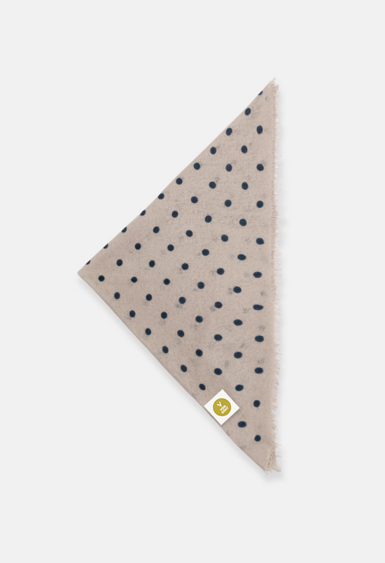 Bandana Polka Dot Sandy/Orca XL mit Fransen