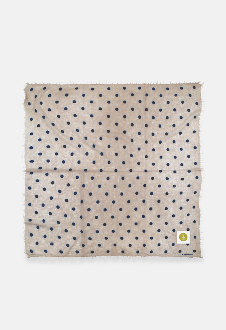 Bandana Polka Dot Sandy/Orca XL mit Fransen