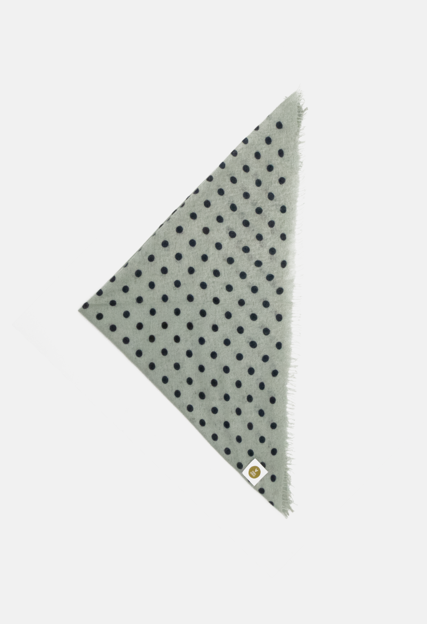 Bandana Polka Dot Sea Foam/Mood Indigo XL mit Fransen