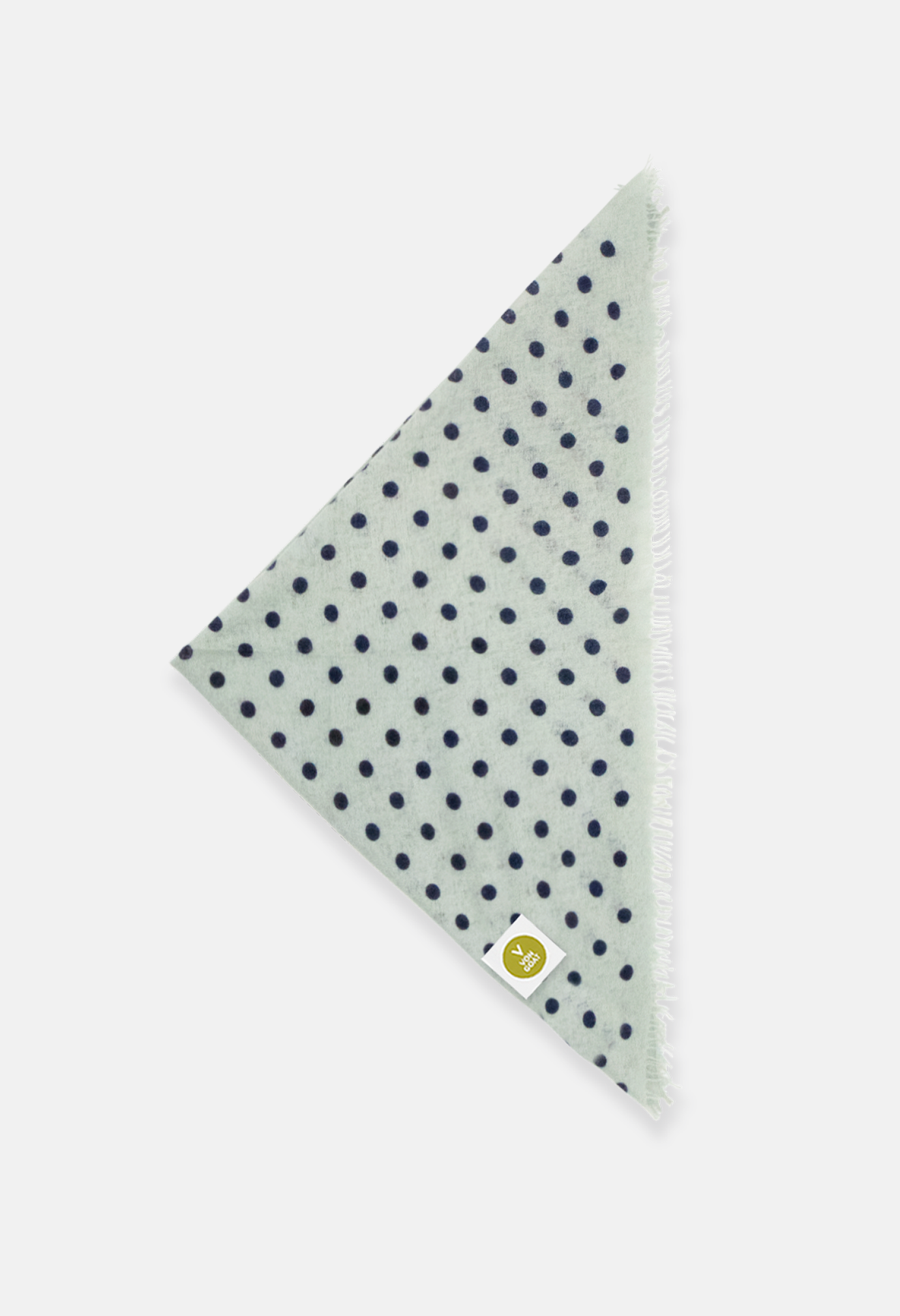 Bandana Polka Dot Sea Foam/Mood Indigo XL mit Fransen