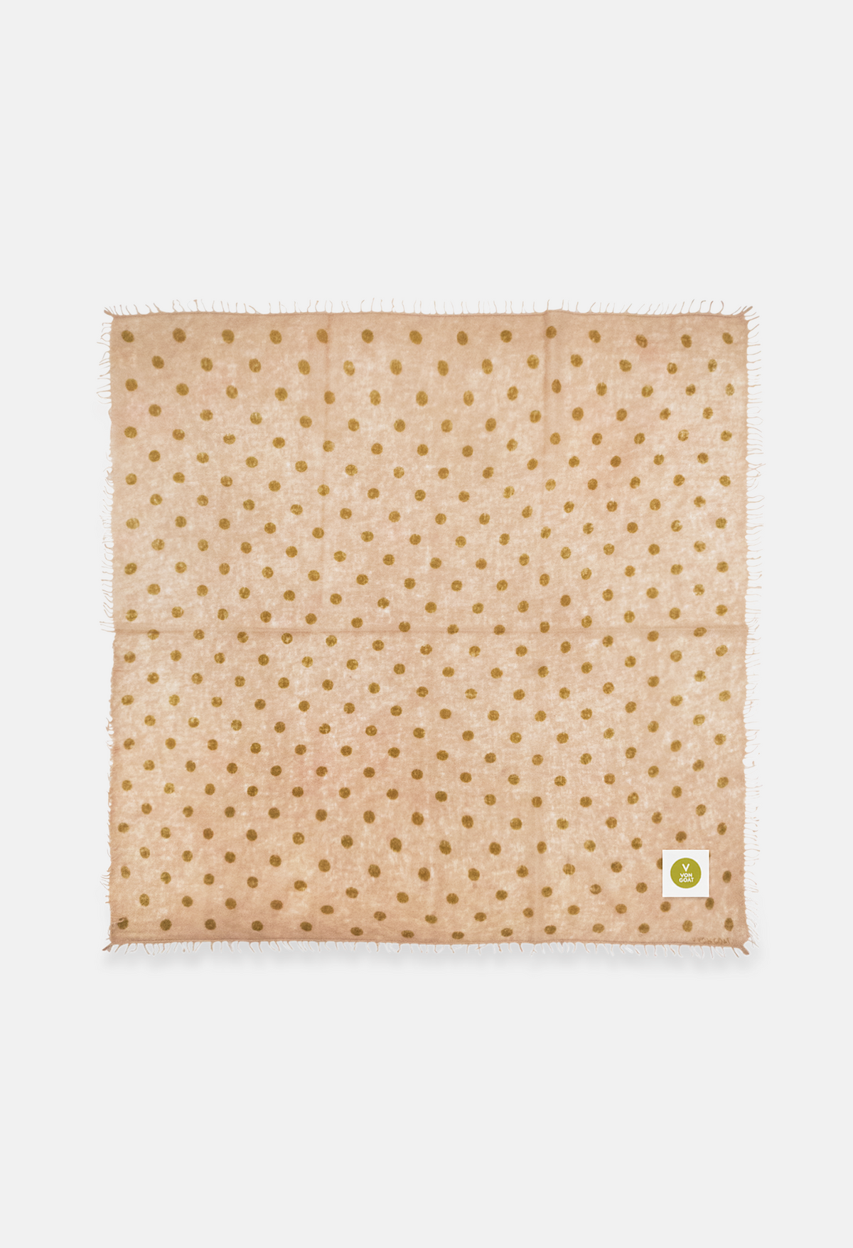 Bandana Polka Dots Biscotti/Bronze XL mit Fransen