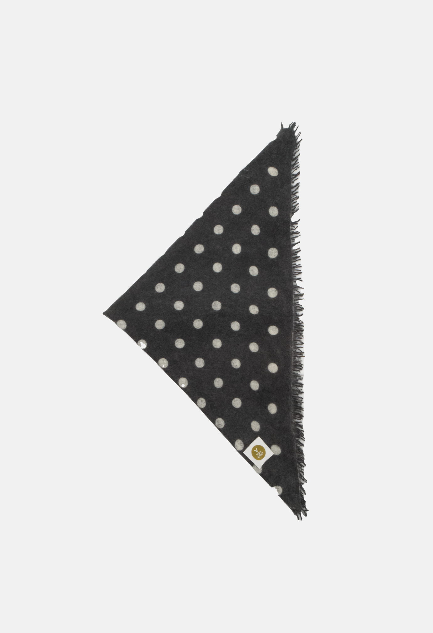 Bandana Polka Dots Black/White mit Fransen