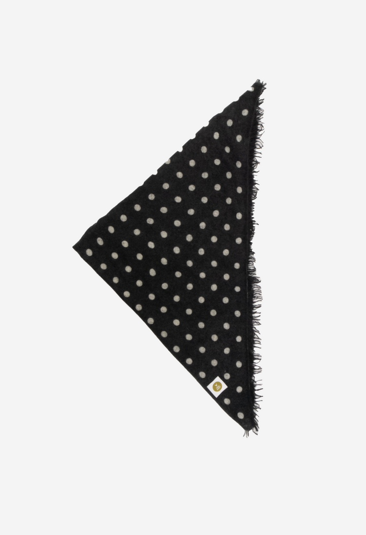 Bandana Polka Black/White XL mit Fransen