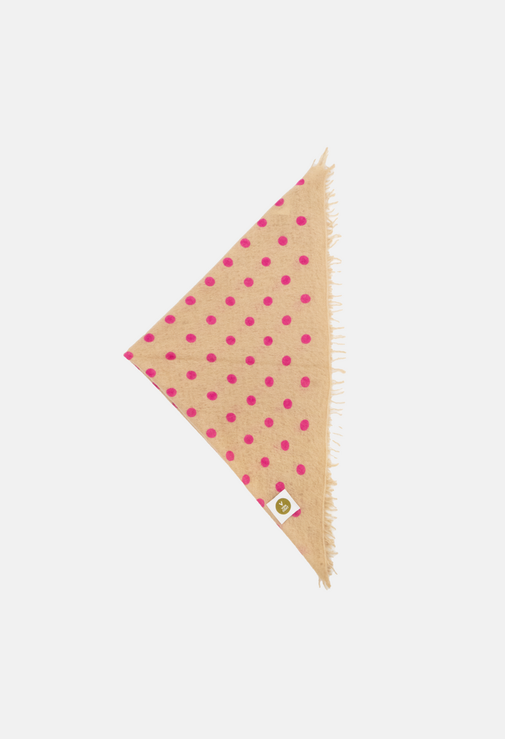 Bandana Polka Dot Dust/Sugar Plum mit Fransen