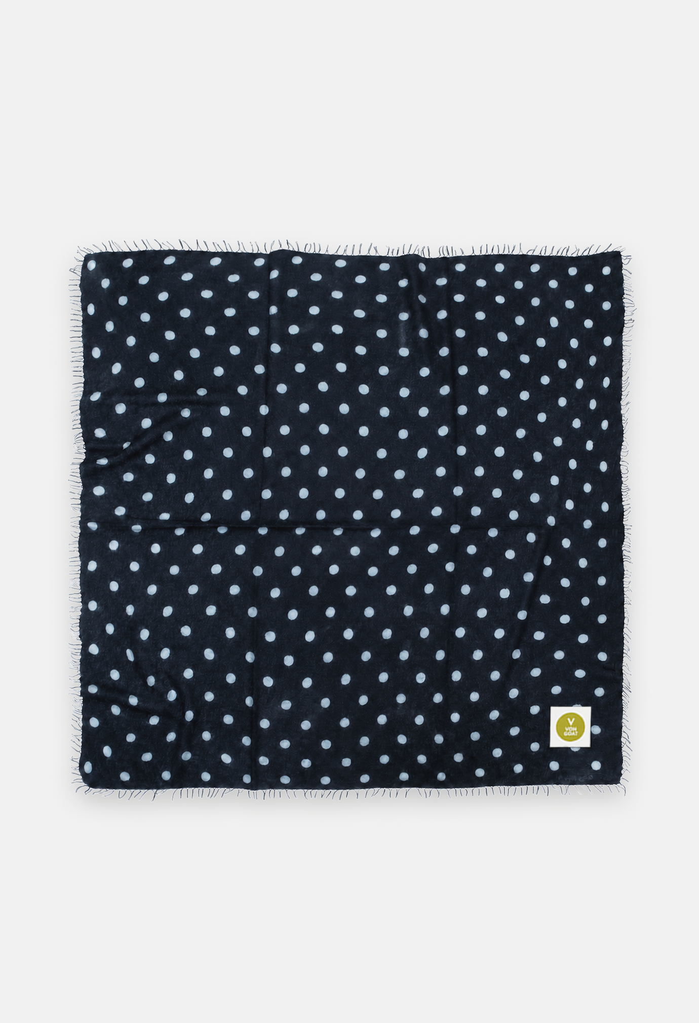 Bandana Polka Dot Dark Navy/Blue Bell XL mit Fransen