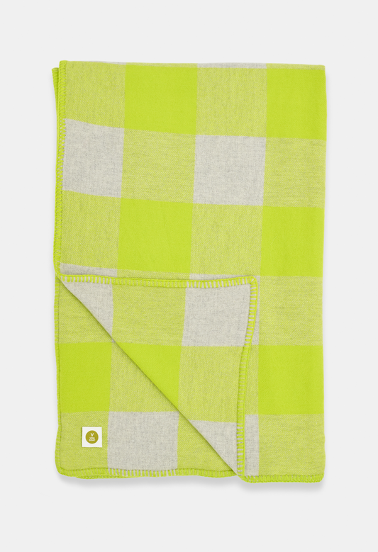 BLANKET NEON YELLOW/LIGHT GREY