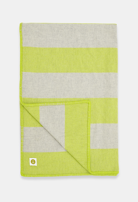 BLANKET NEON YELLOW/LIGHT GREY