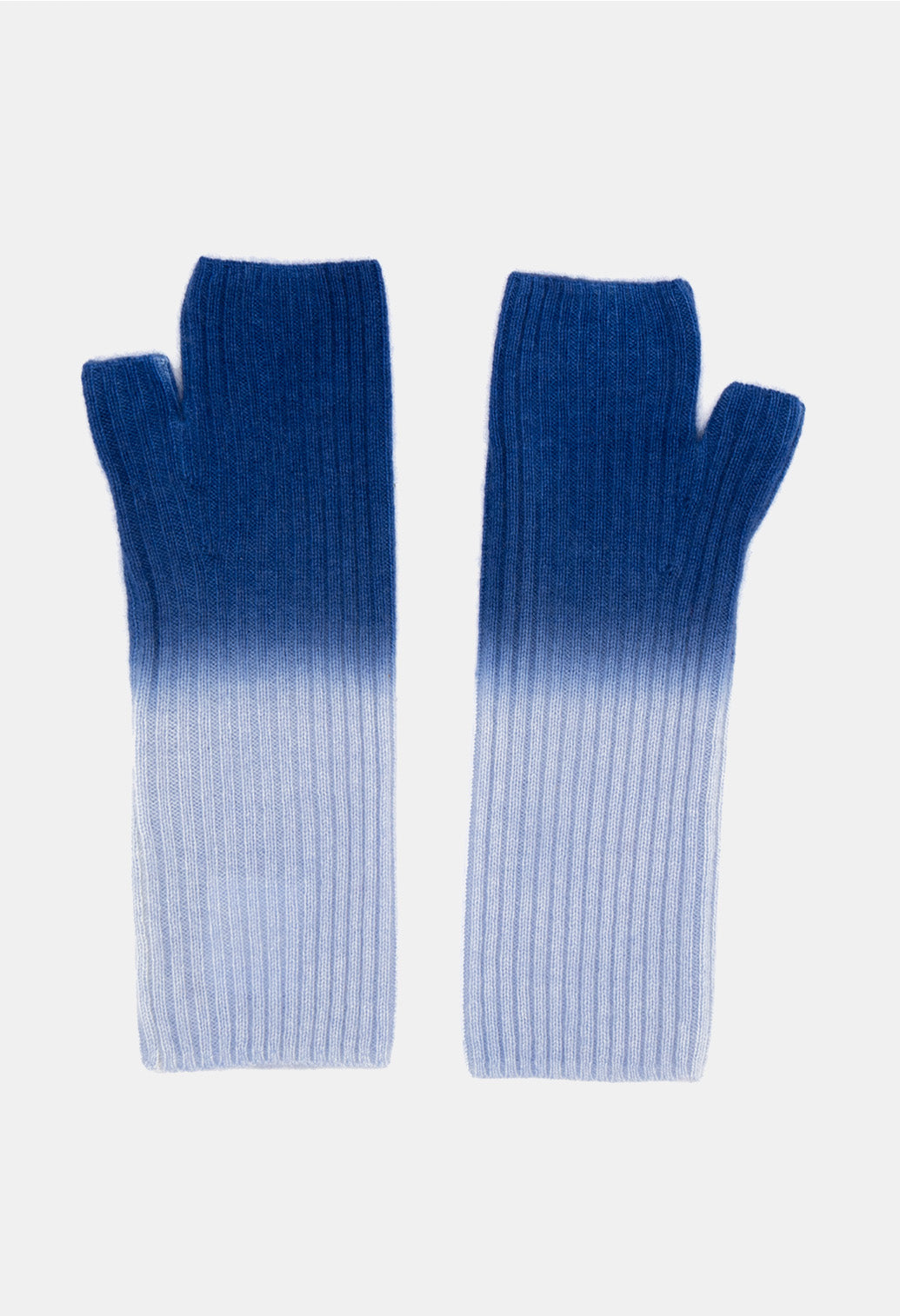 FINGERLESS MITTENS BABY BLUE/DARK BLUE