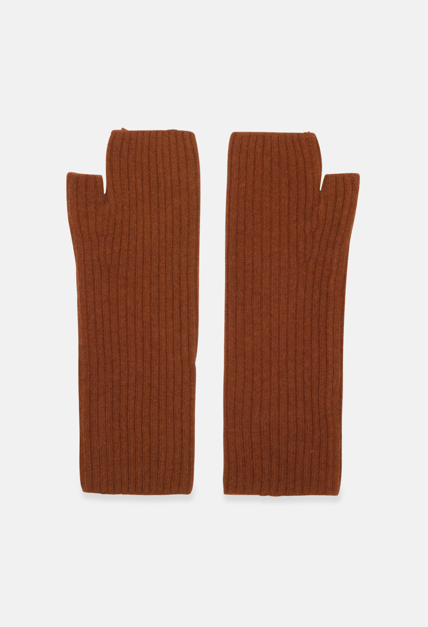 Fingerless Mittens Caramel Brown