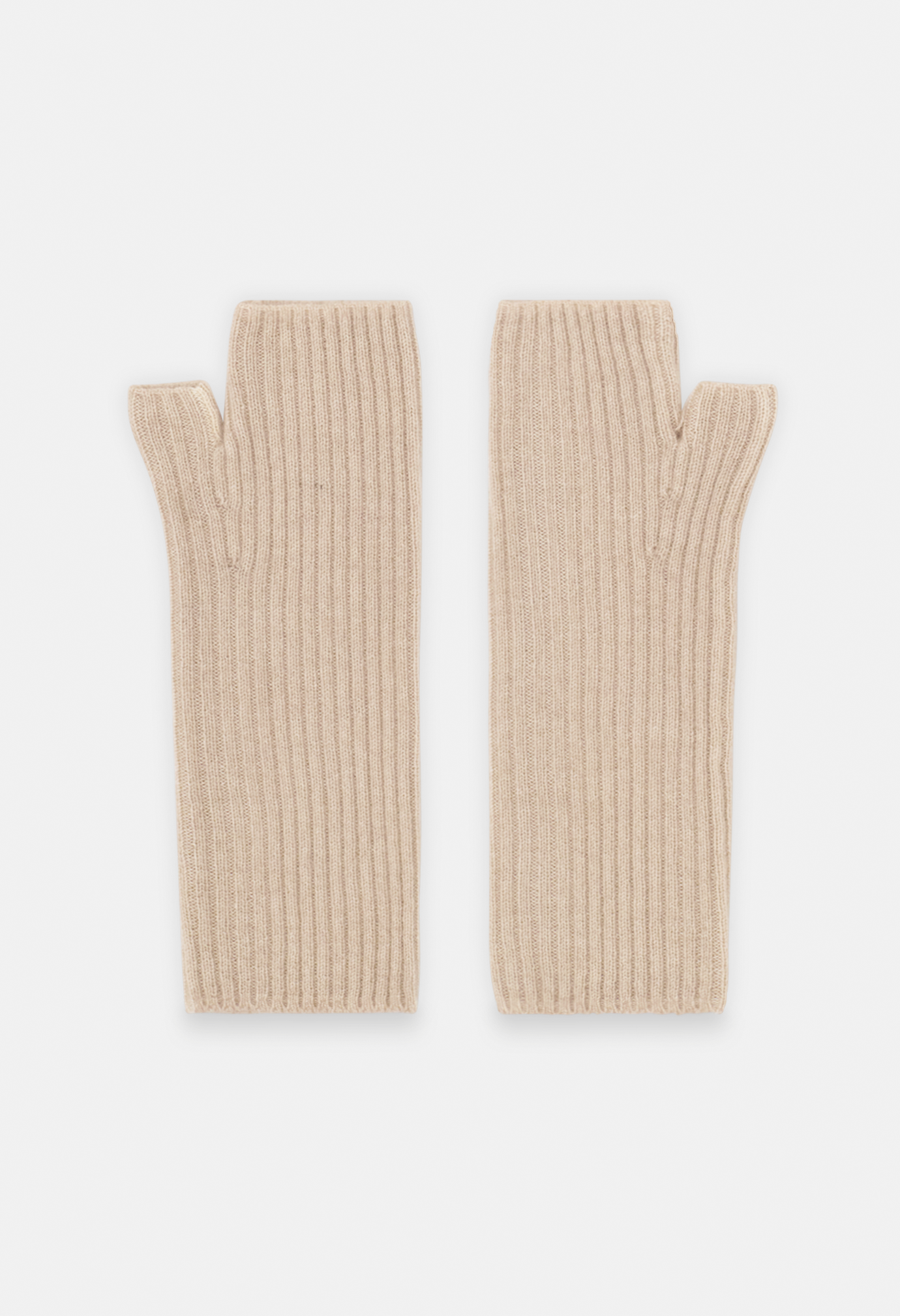 FINGERLESS MITTENS SUGGESTED BEIGE