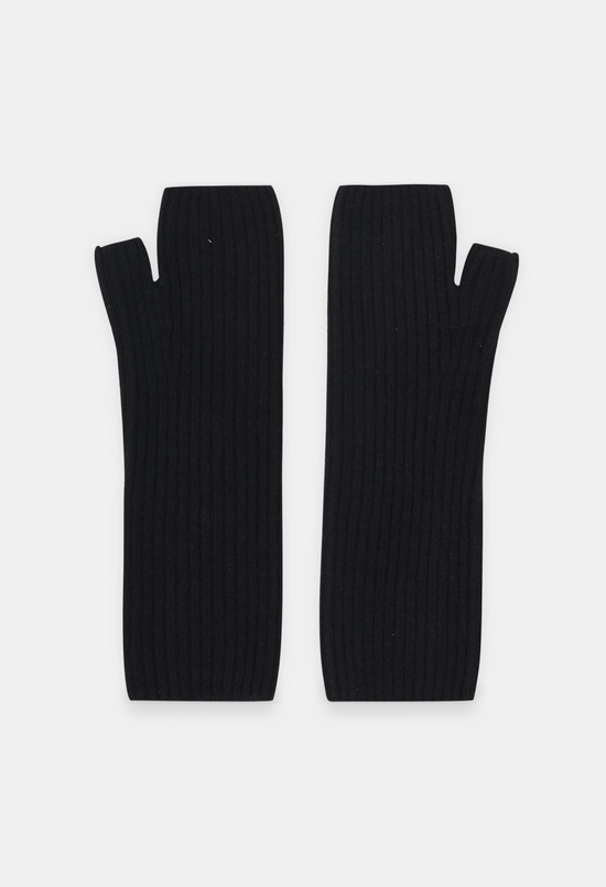 Fingerlose Handschuhe Schwarz – V VON GOAT