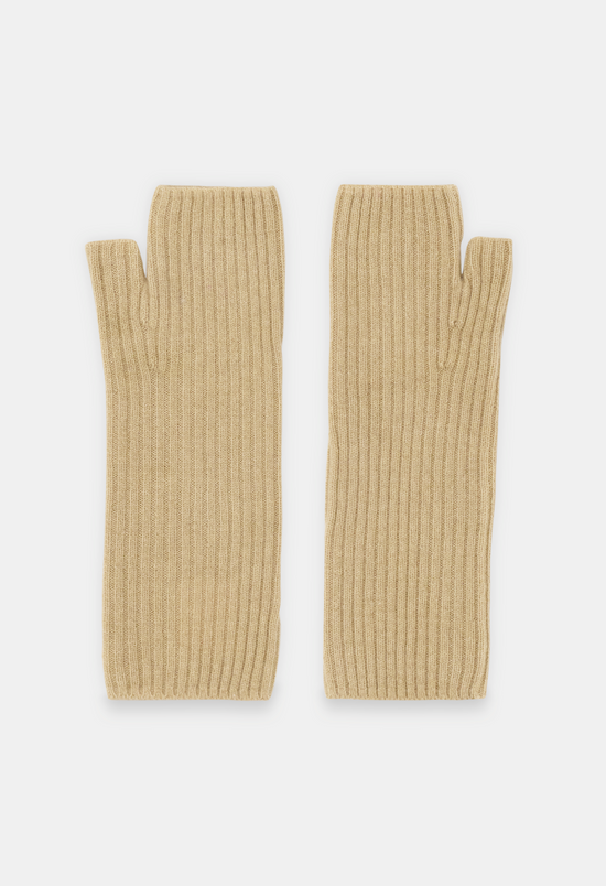 FINGERLESS MITTENS LATTE