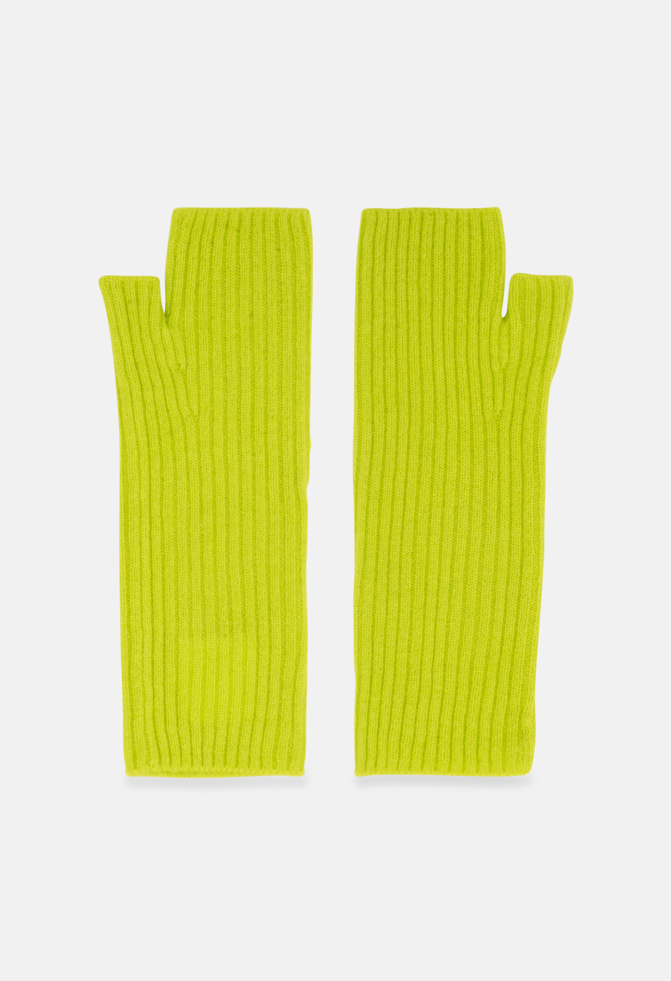 Fingerless Mittens Neon Yellow