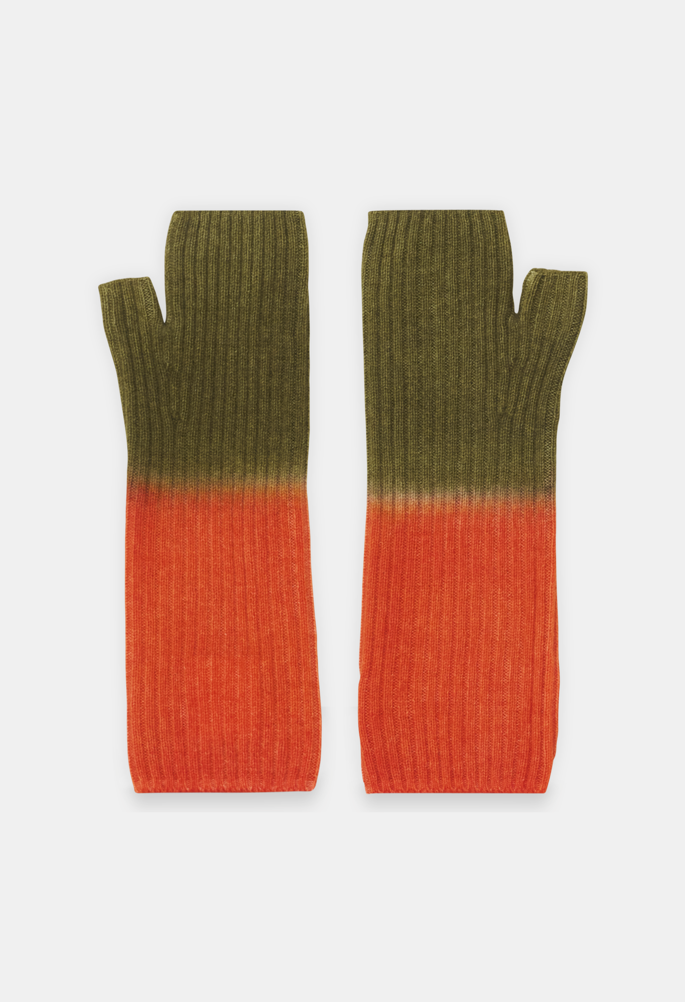 FINGERLESS MITTENS ORANGE DAISY/POONHILL