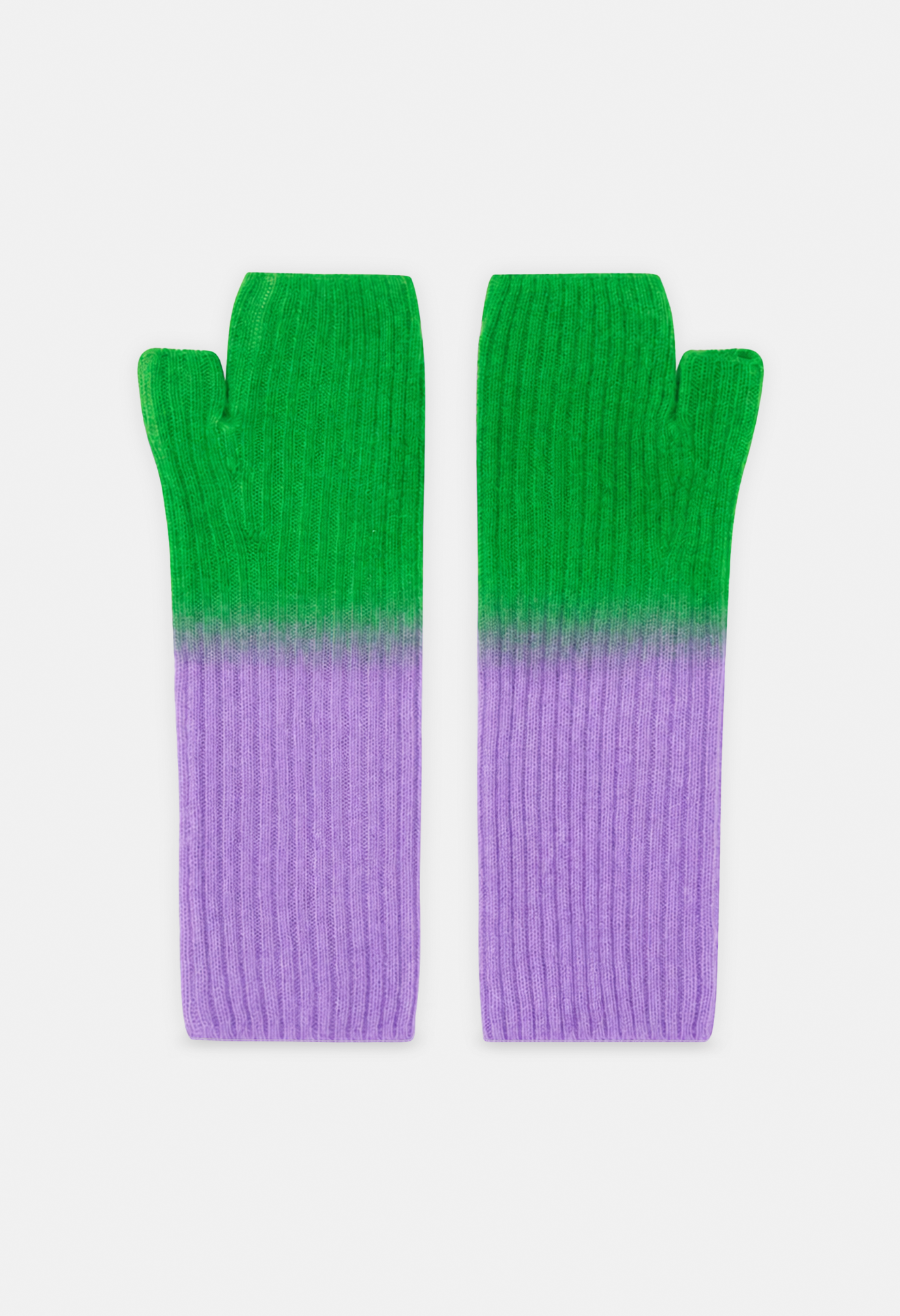 Fingerless Mittens Puppy/Neon Green