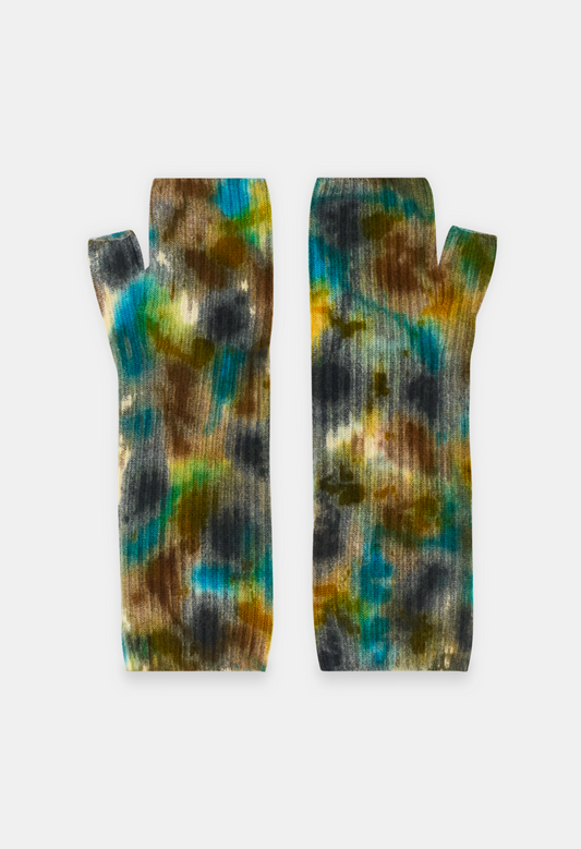 FINGERLESS MITTENS ICE DYE C