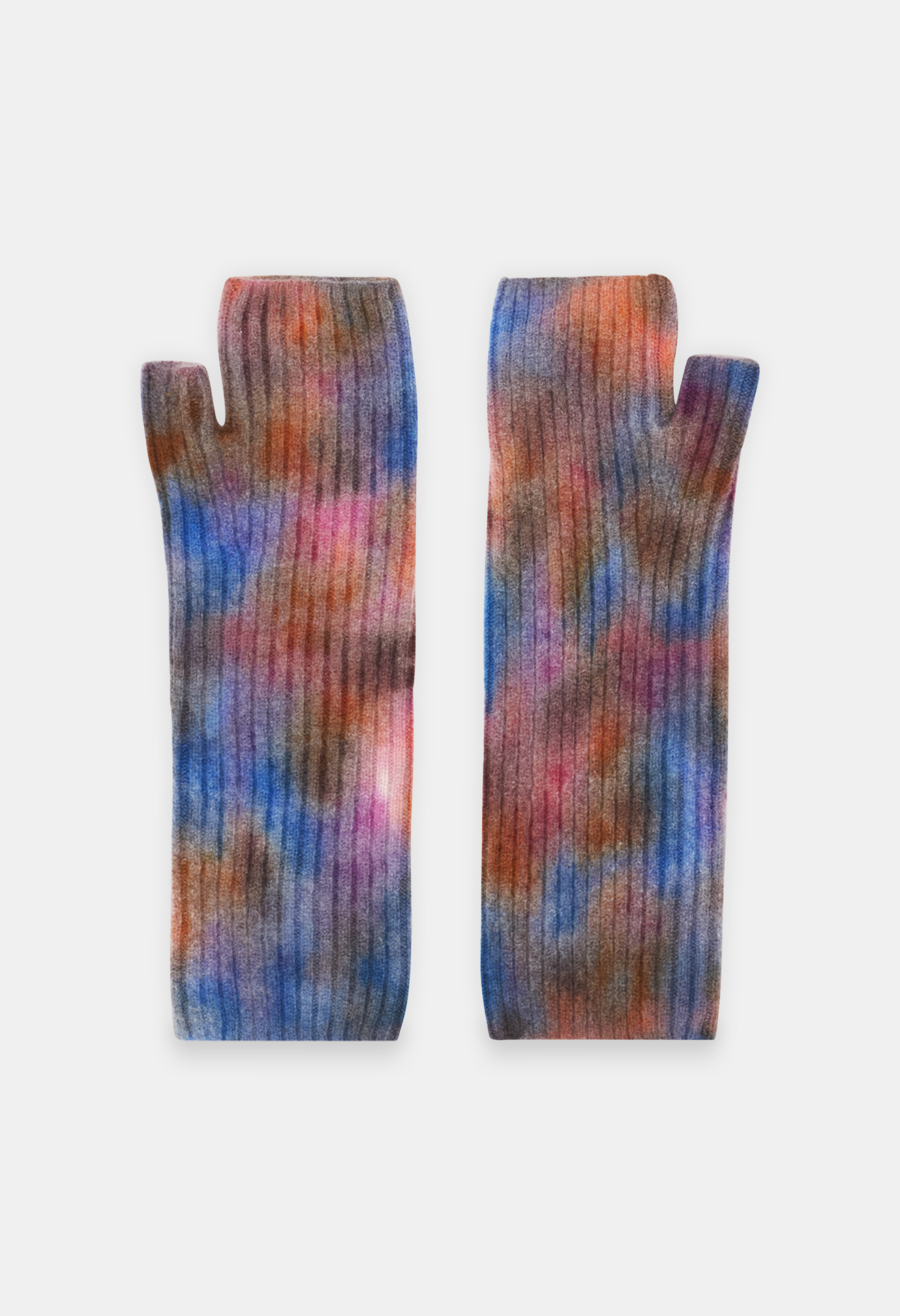 FINGERLESS MITTENS ICE DYE F