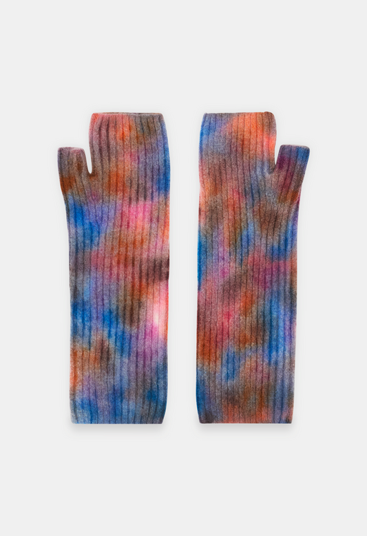 FINGERLESS MITTENS ICE DYE F