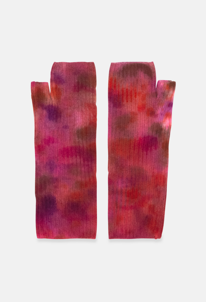 Fingerless Mittens Ice Dye J
