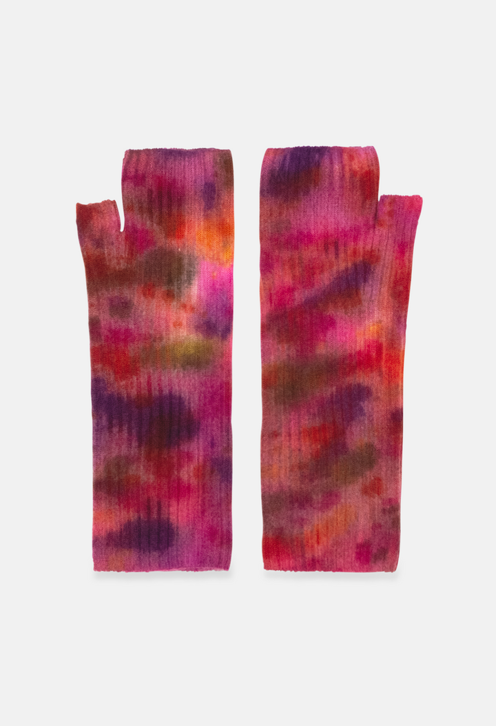 Fingerless Mittens Ice Dye P