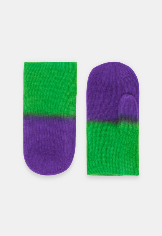PAN MITTENS NEON GREEN/NEON PURPLE