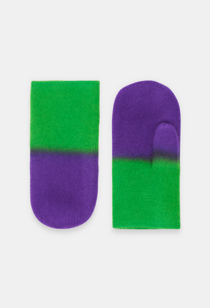 PAN MITTENS NEON GREEN/NEON PURPLE