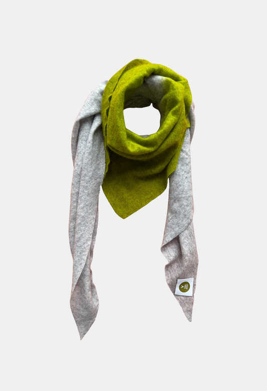 PONCHO MEL LIGHT GREY/NEON YELLOW