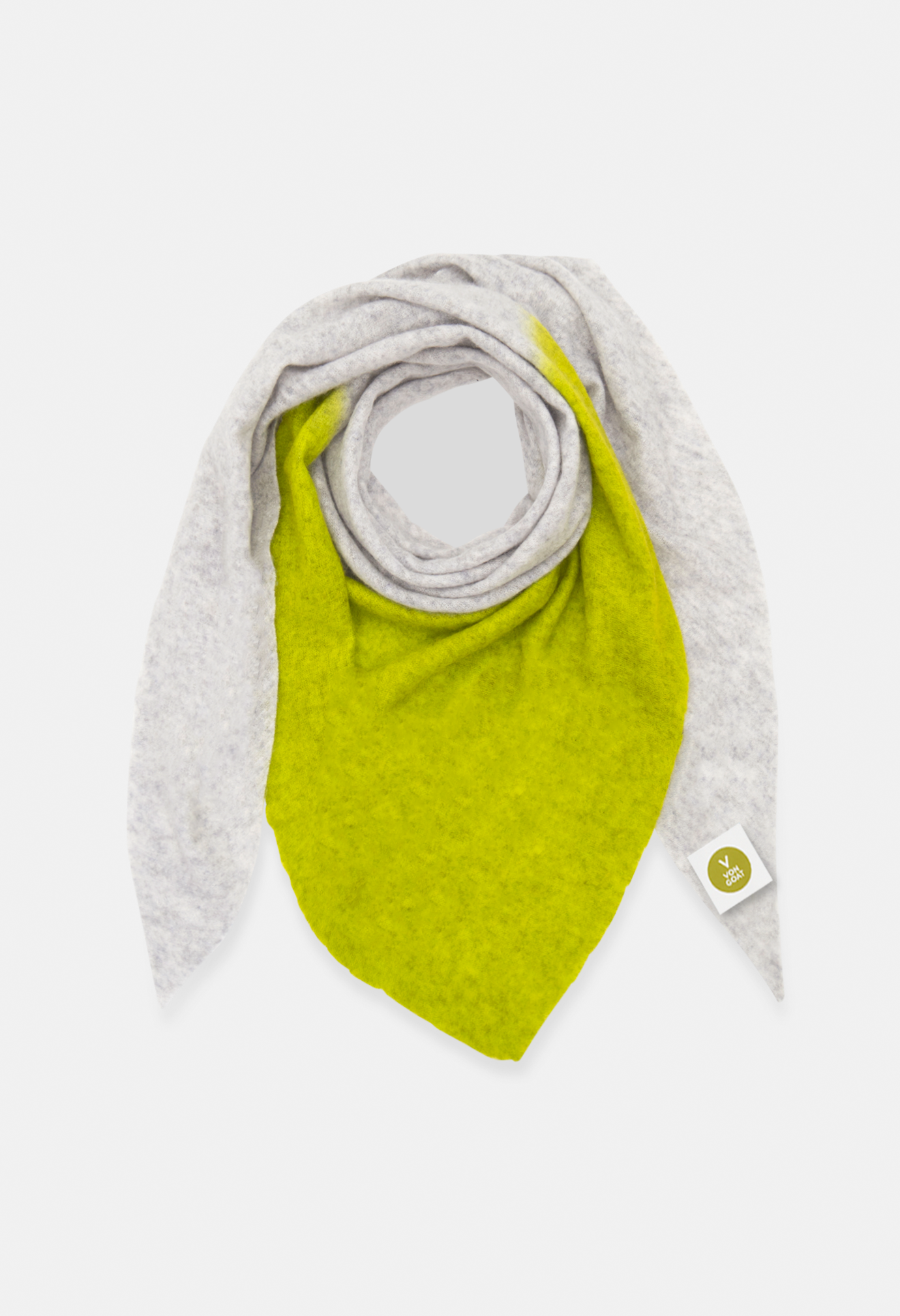 PONCHO MEL LIGHT GREY/NEON YELLOW