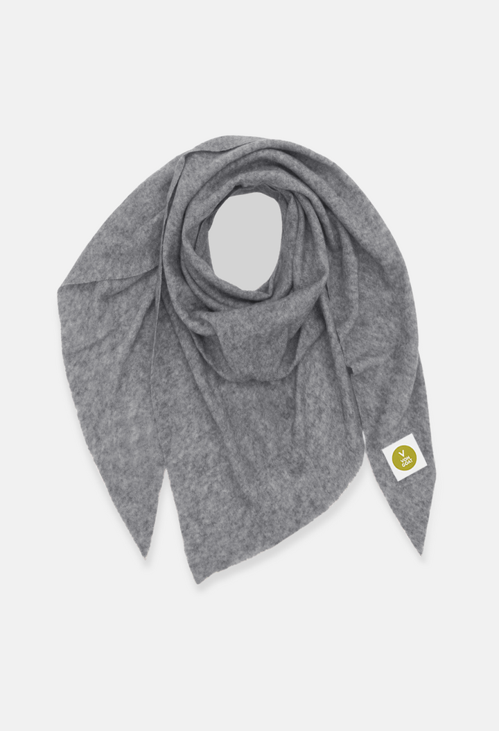 Poncho Mel. Medium Grey