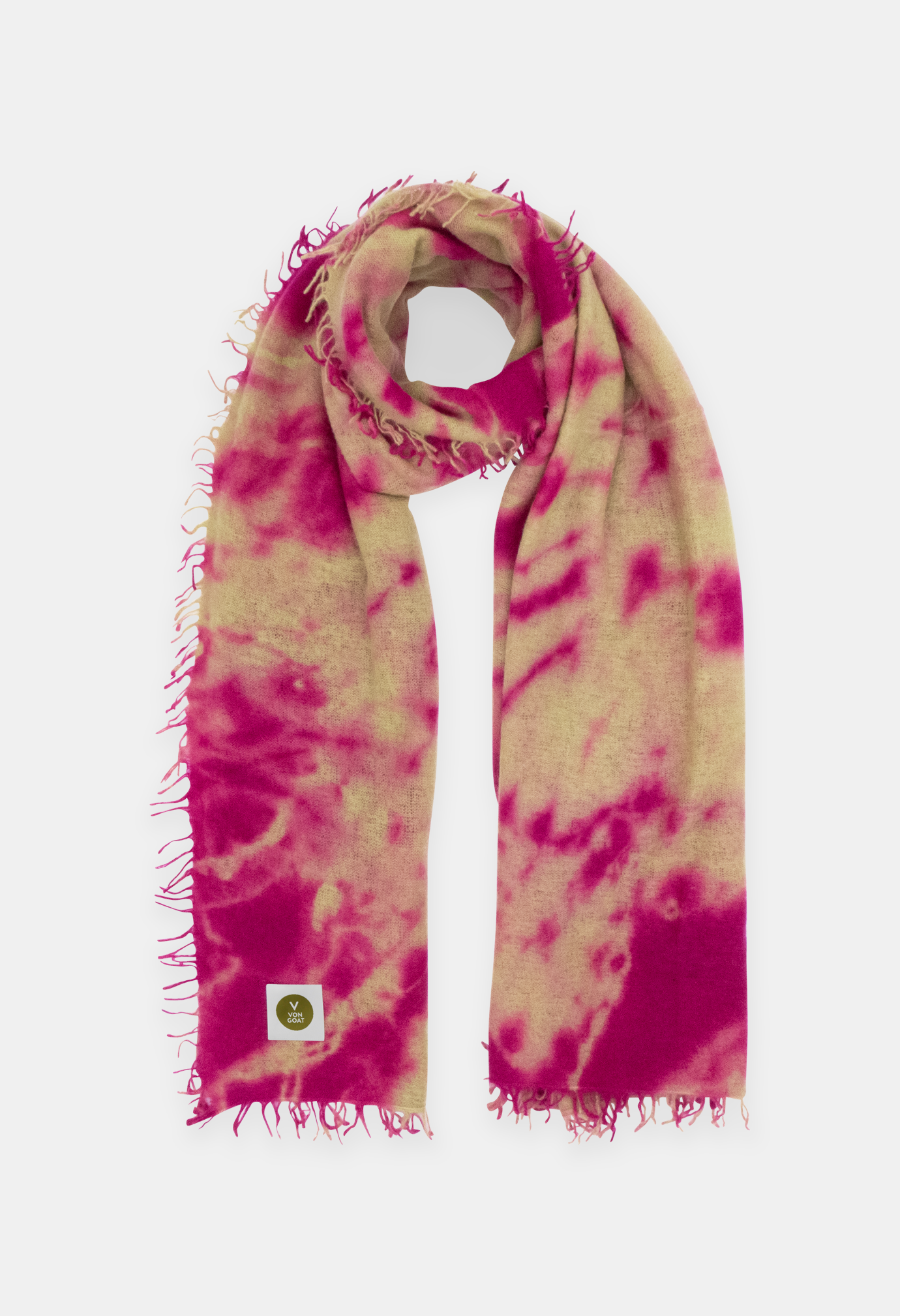 SCARF CARDAMOM/NEON PINK