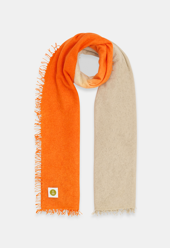 SCARF ORANGE DAISY/PLAZA TAUPE