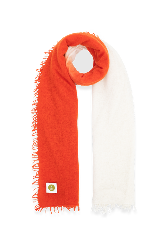 SCHAL ORANGE DAISY/ WHITE