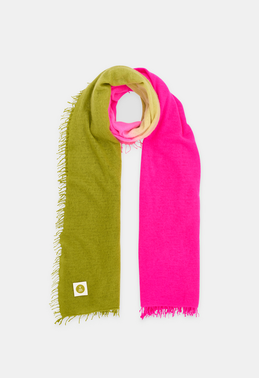 SCARF CARDAMOM/NEON PINK