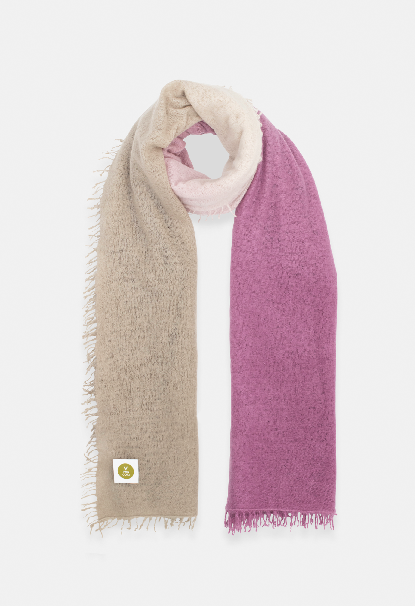 SCARF PLAZA TAUPE/ORCHID