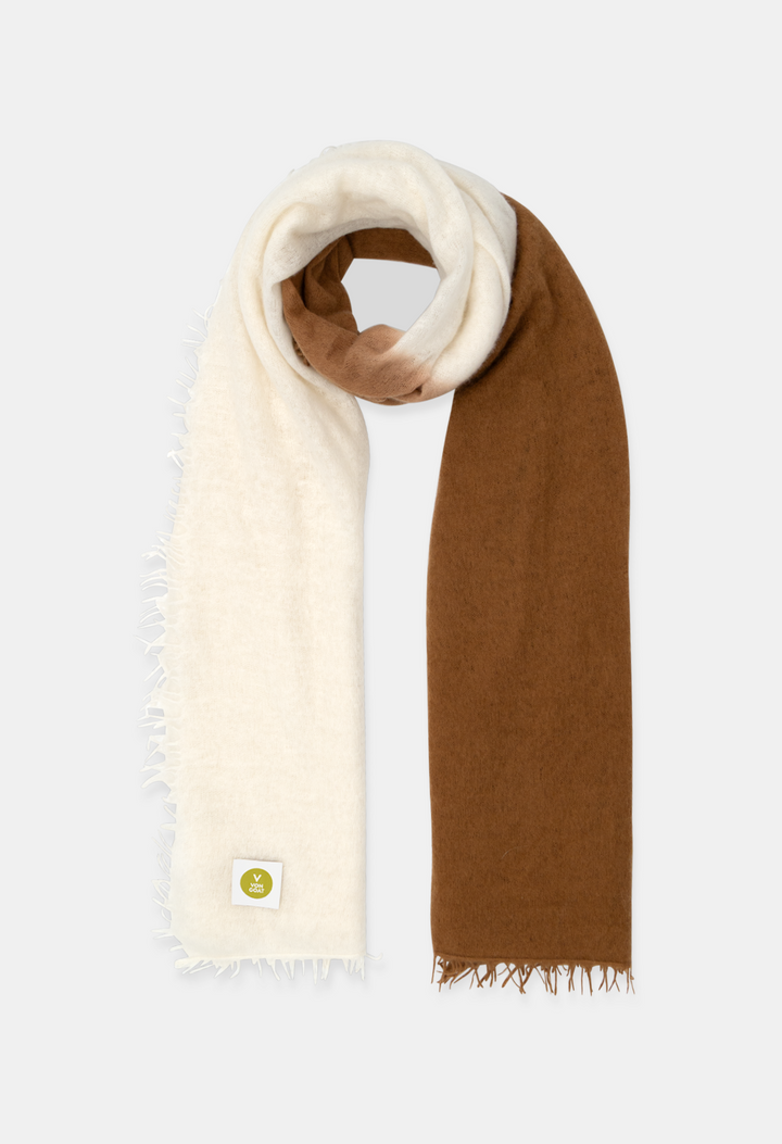 SCARF WHITE/MOCHA