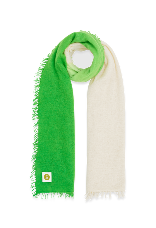 SCARF NEON GREEN/WHITE