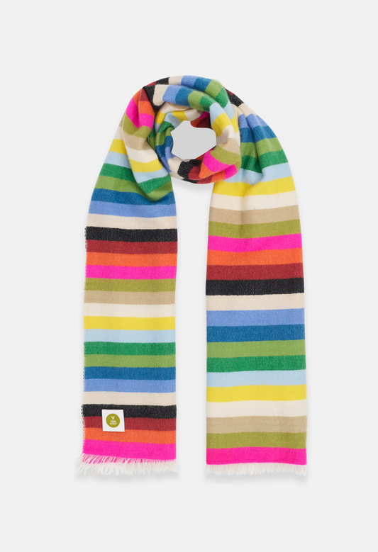 SCARF COLOUR STRIPE NINE (WOVEN)